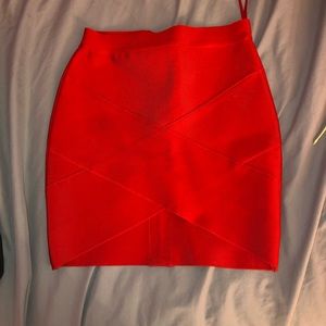 Hot Miami styles red bandage bodycon mini skirt